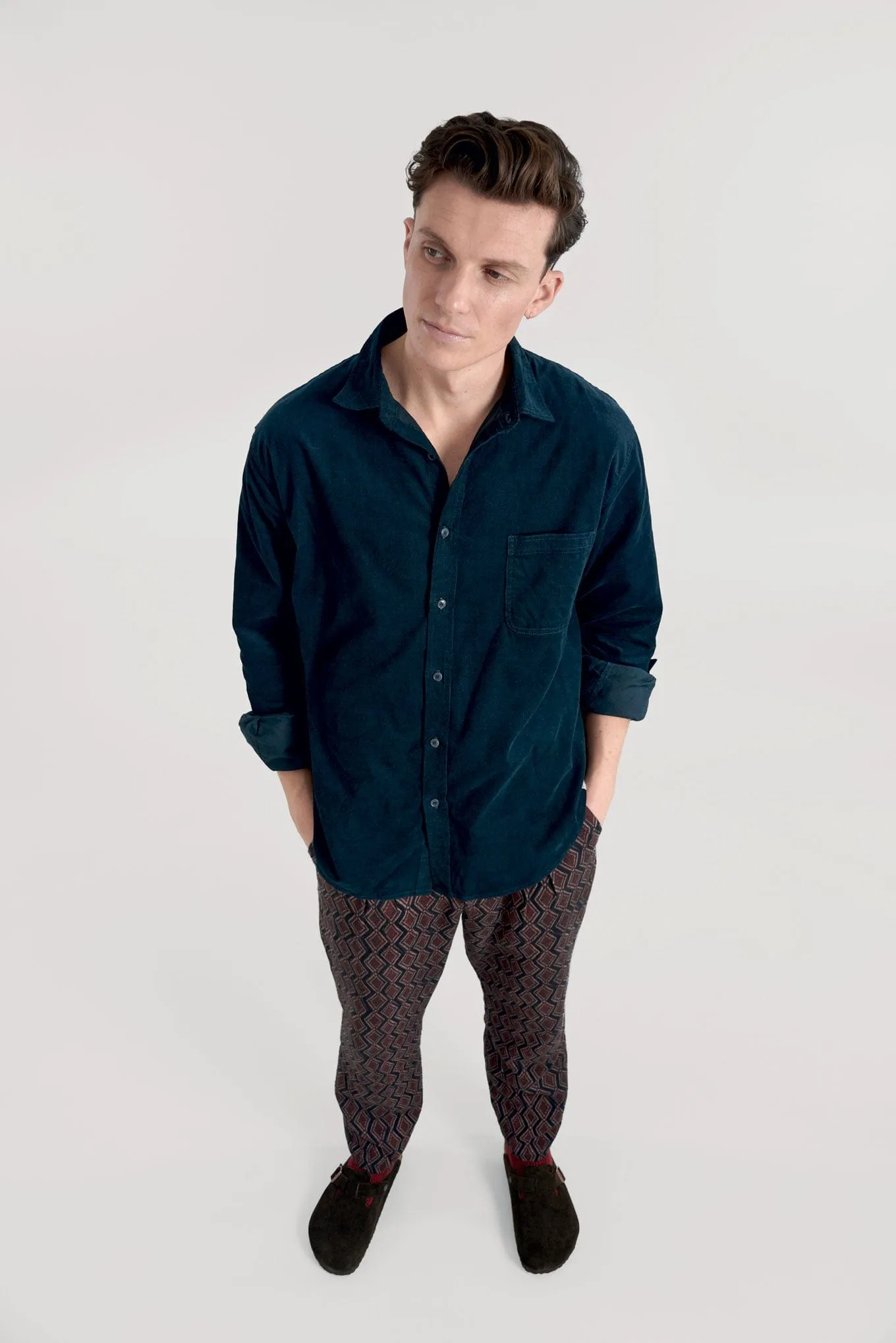 Abel Men's Cotton Shirt | Dark Marine
