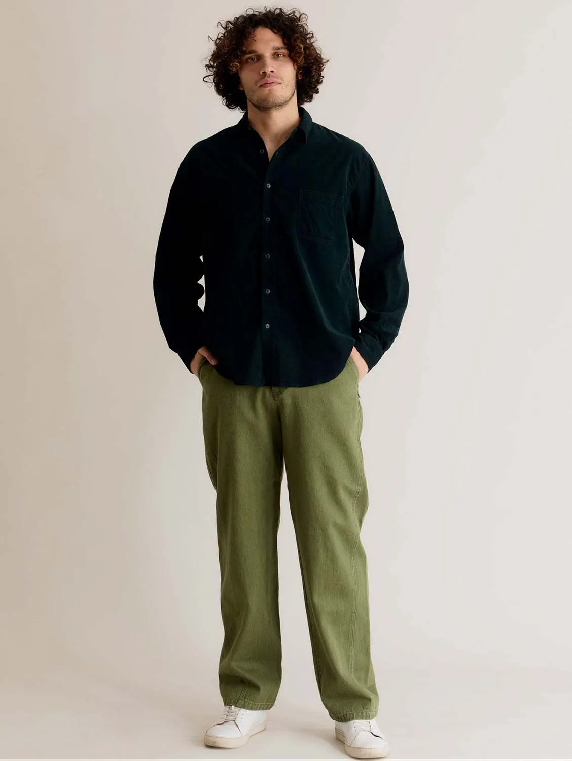 Abel Men's Cotton Shirt | Dark Marine