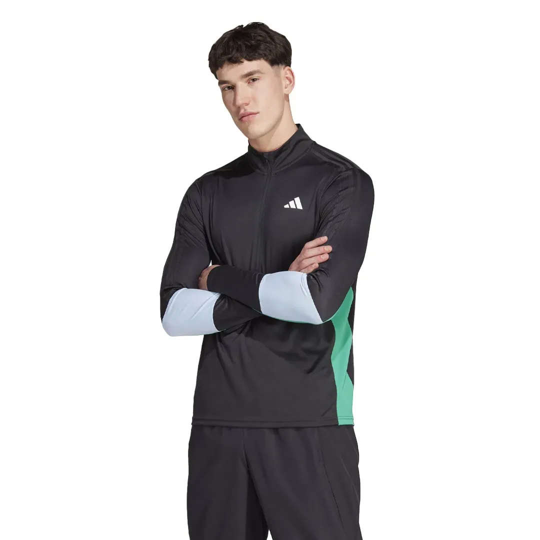 adidas - Men's Training Colourblock 1/4 Zip Long Sleeve T-Shirt (IN5081)