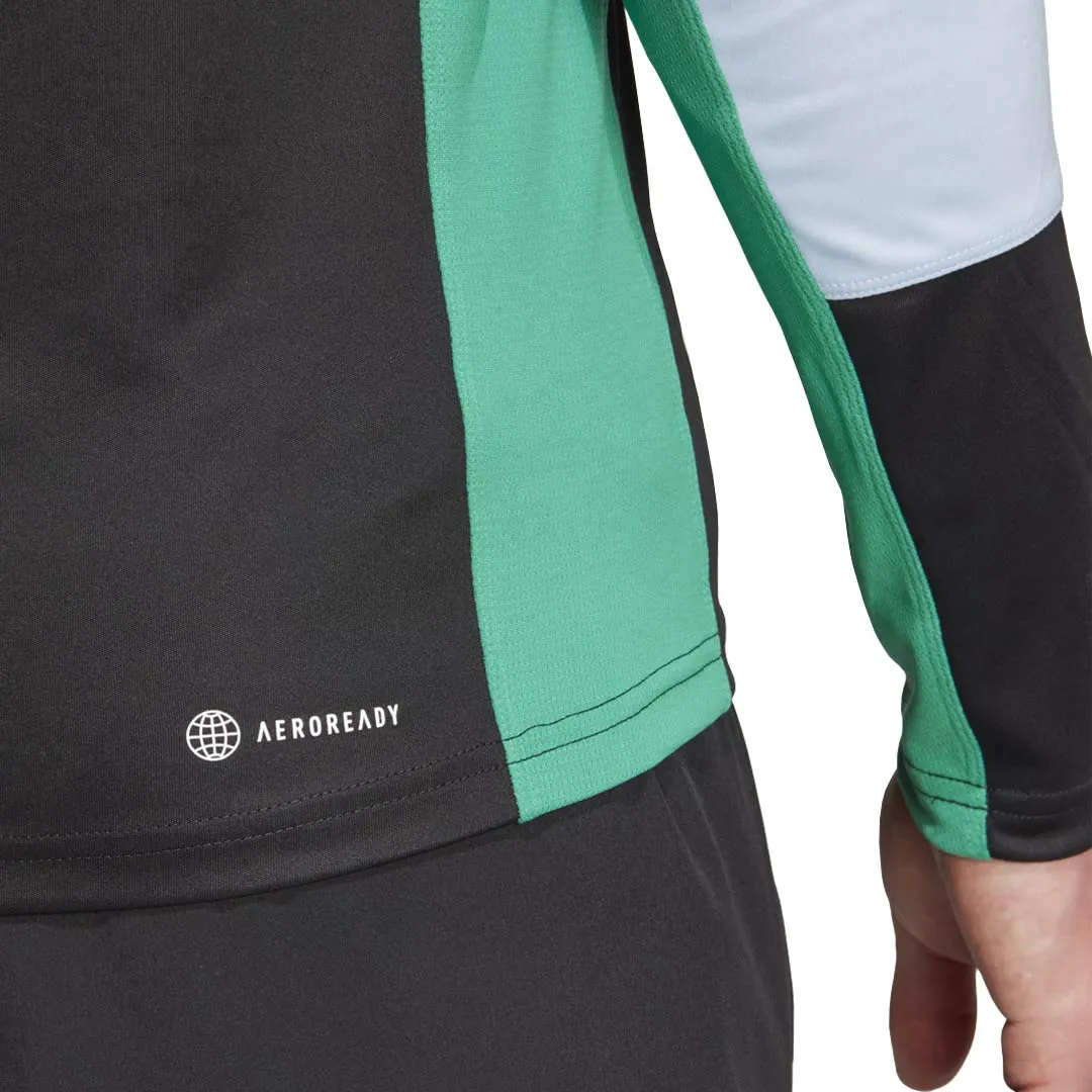 adidas - Men's Training Colourblock 1/4 Zip Long Sleeve T-Shirt (IN5081)