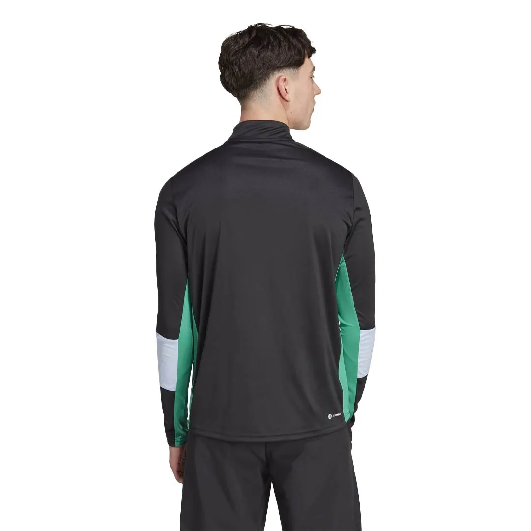 adidas - Men's Training Colourblock 1/4 Zip Long Sleeve T-Shirt (IN5081)