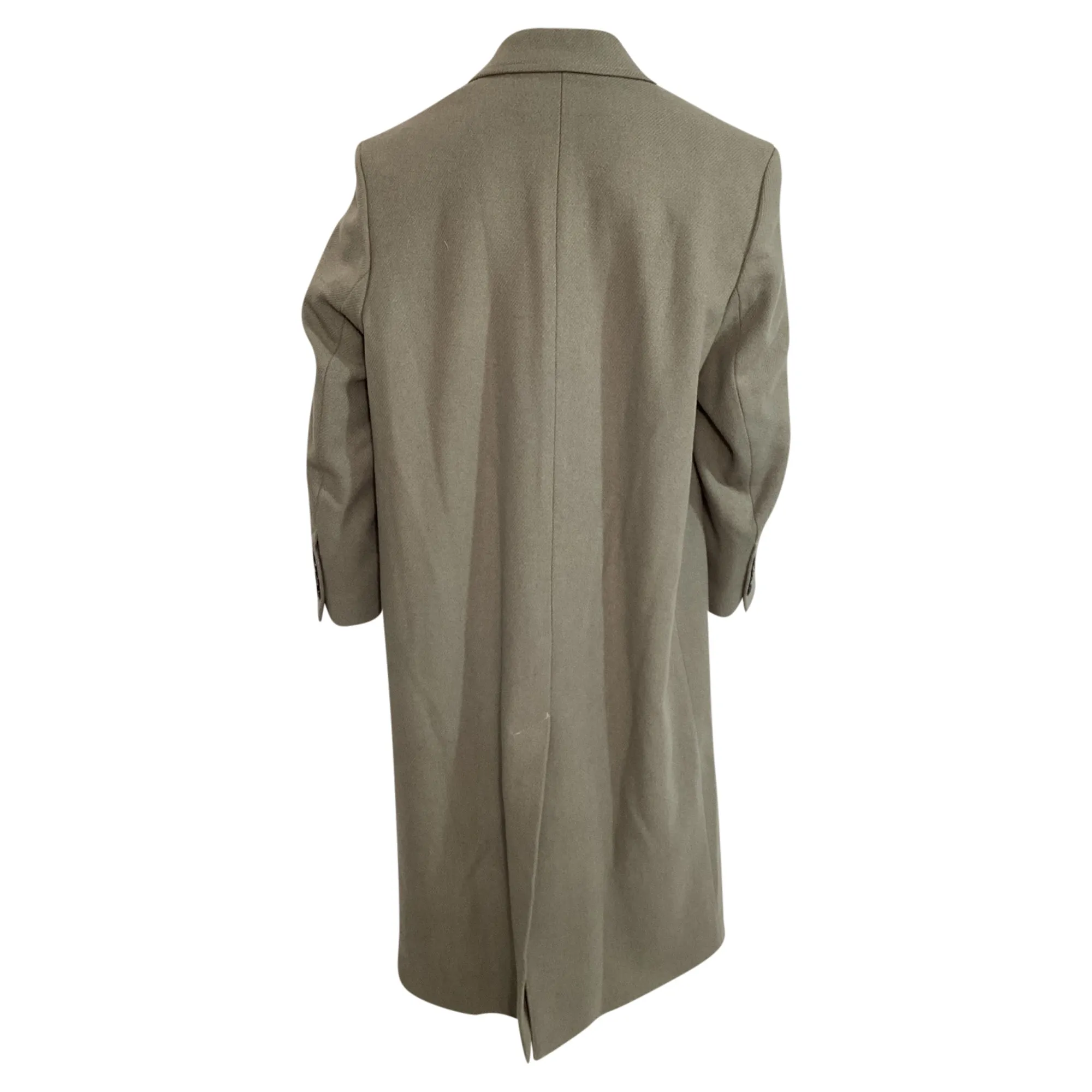Ami Single-Breasted Coat in Grey Wool