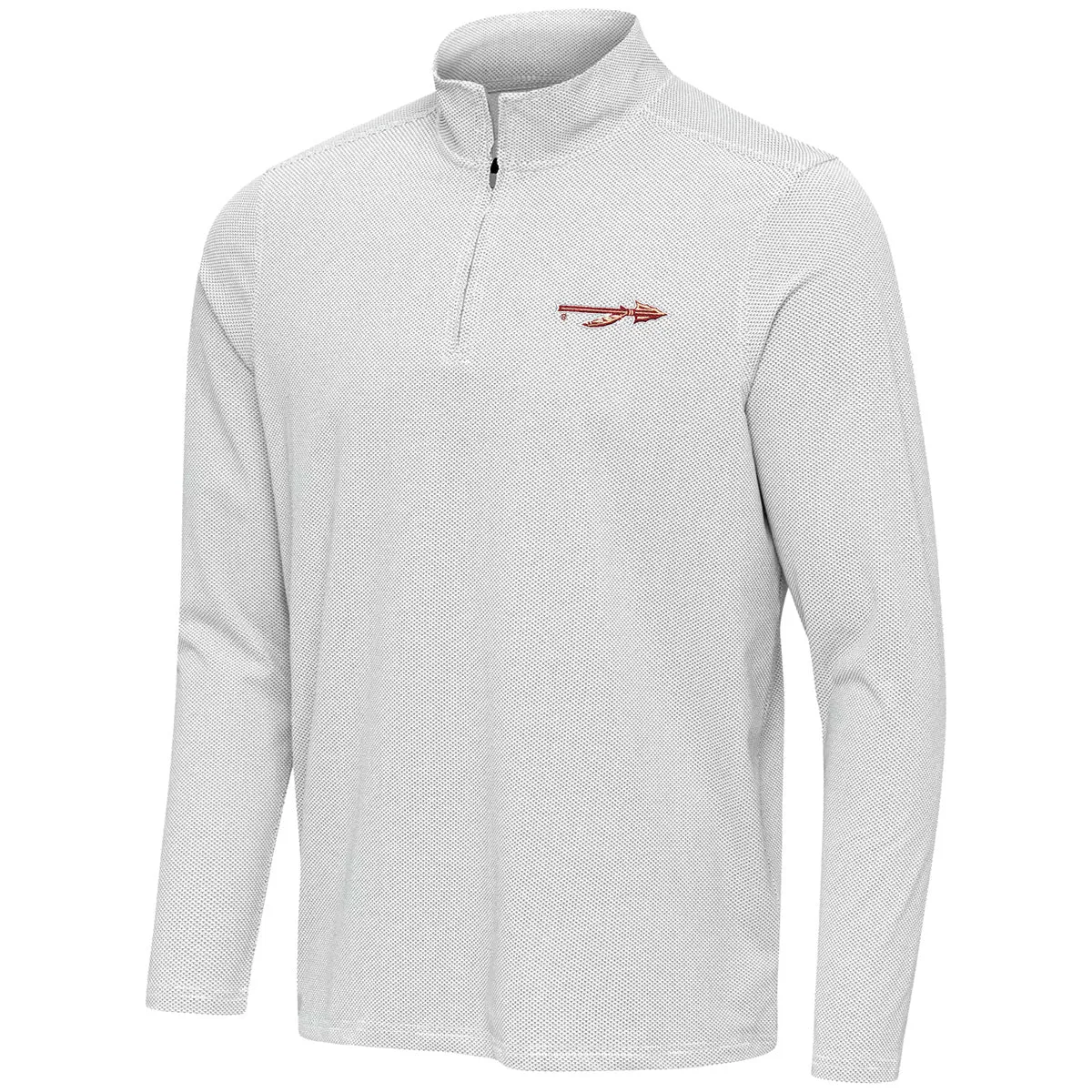 Antigua Men's Spear Logo 1/4 Zip Pullover - White/Black