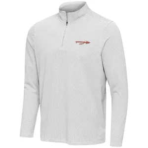 Antigua Men's Spear Logo 1/4 Zip Pullover - White/Black