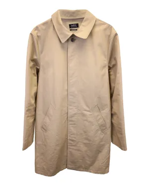 A.P.C. Urban Mac Trench Coat in Beige Cotton