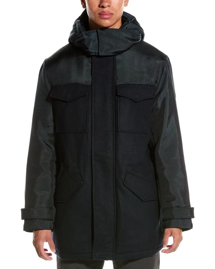 Armani Exchange Caban Wool-Blend Coat