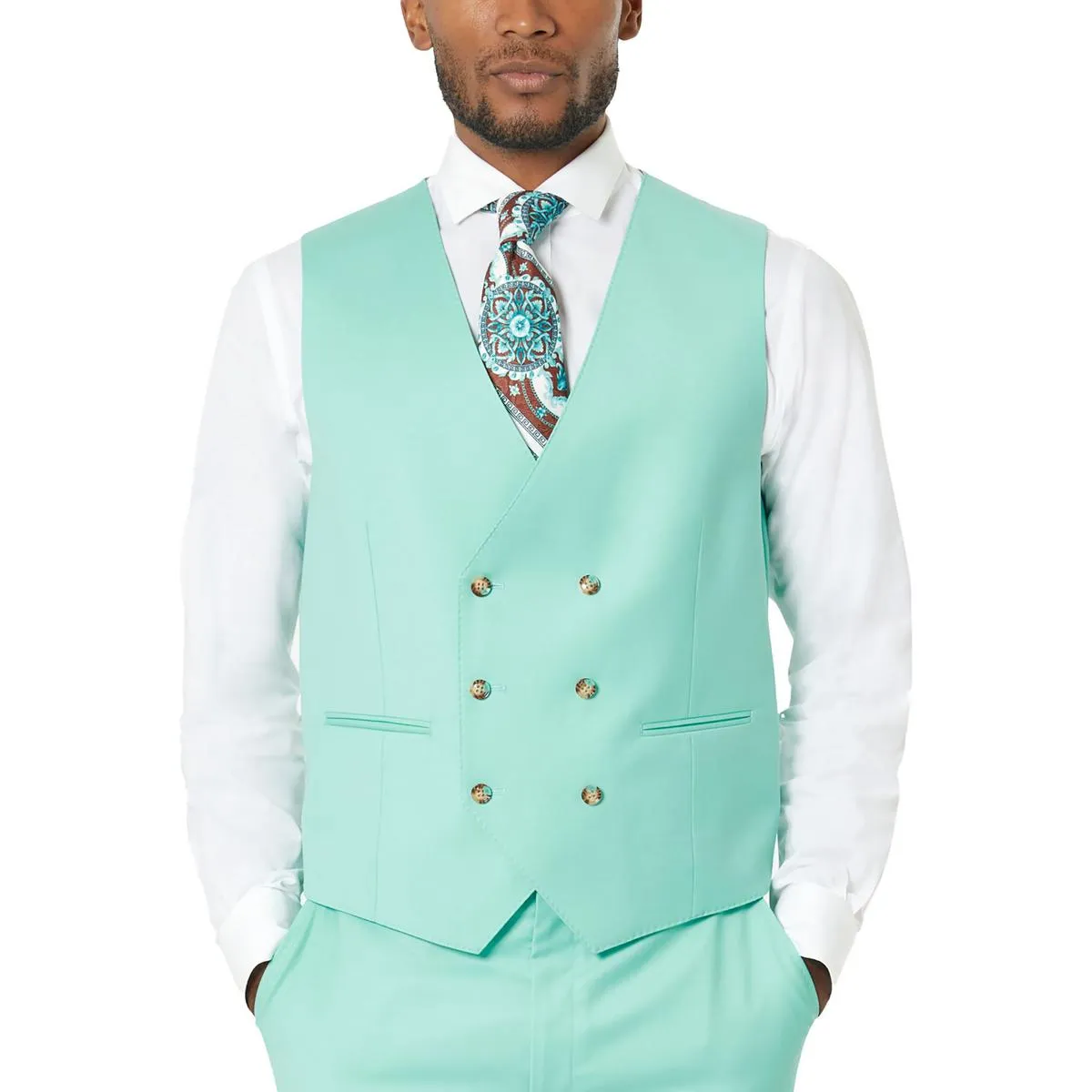Asupreme Mens Wool Suit Separate Suit Vest