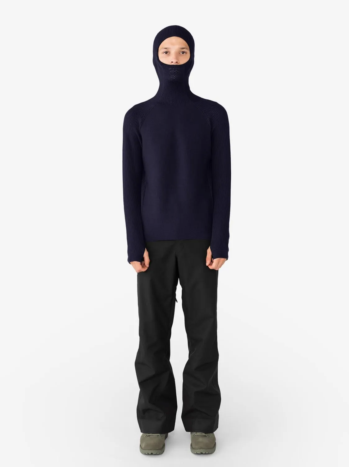 Balaclava Sweater - Carbon Blue