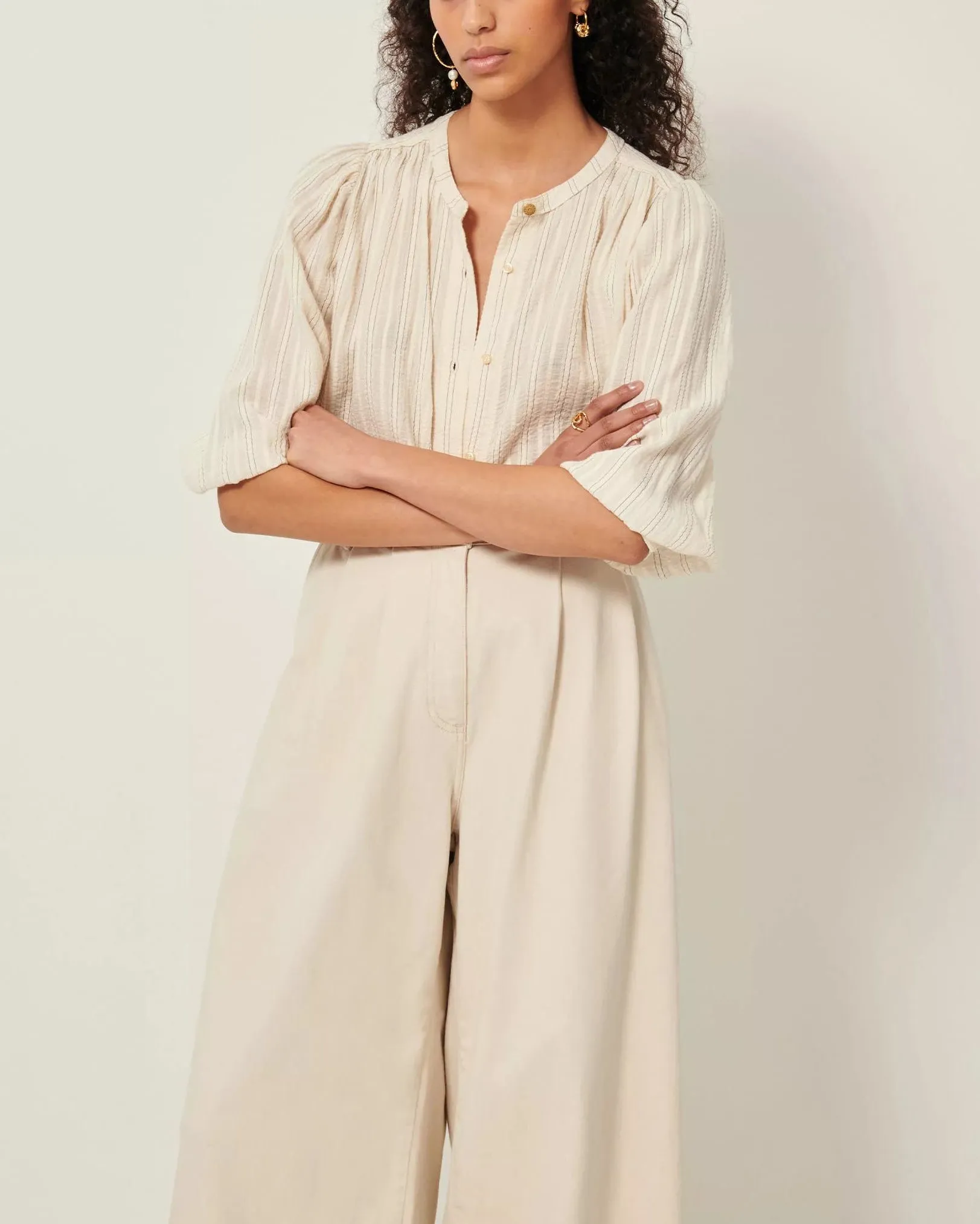 Blouse A View Sandcream