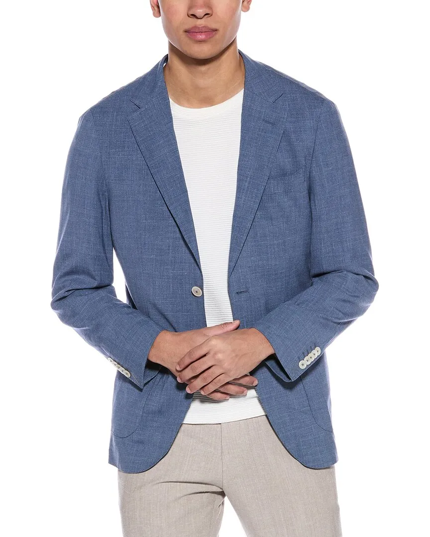 BOSS Hugo Boss Wool, Silk, & Linen-Blend Blazer