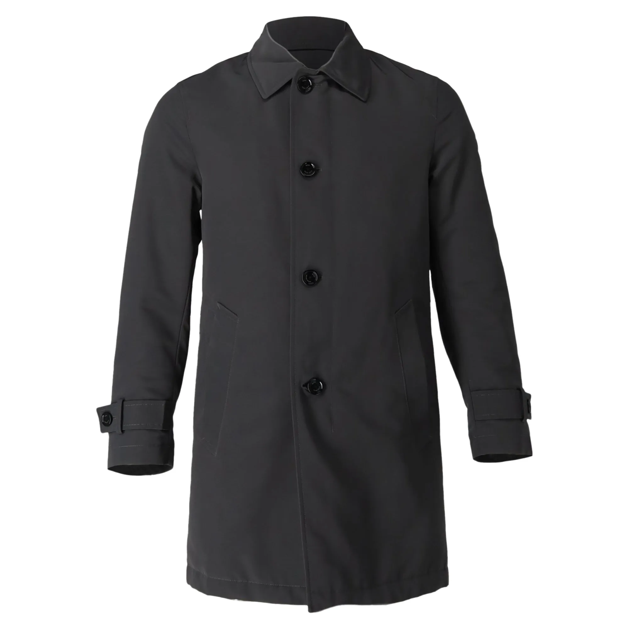 Boss Padded Mac Coat in Grey Cotton