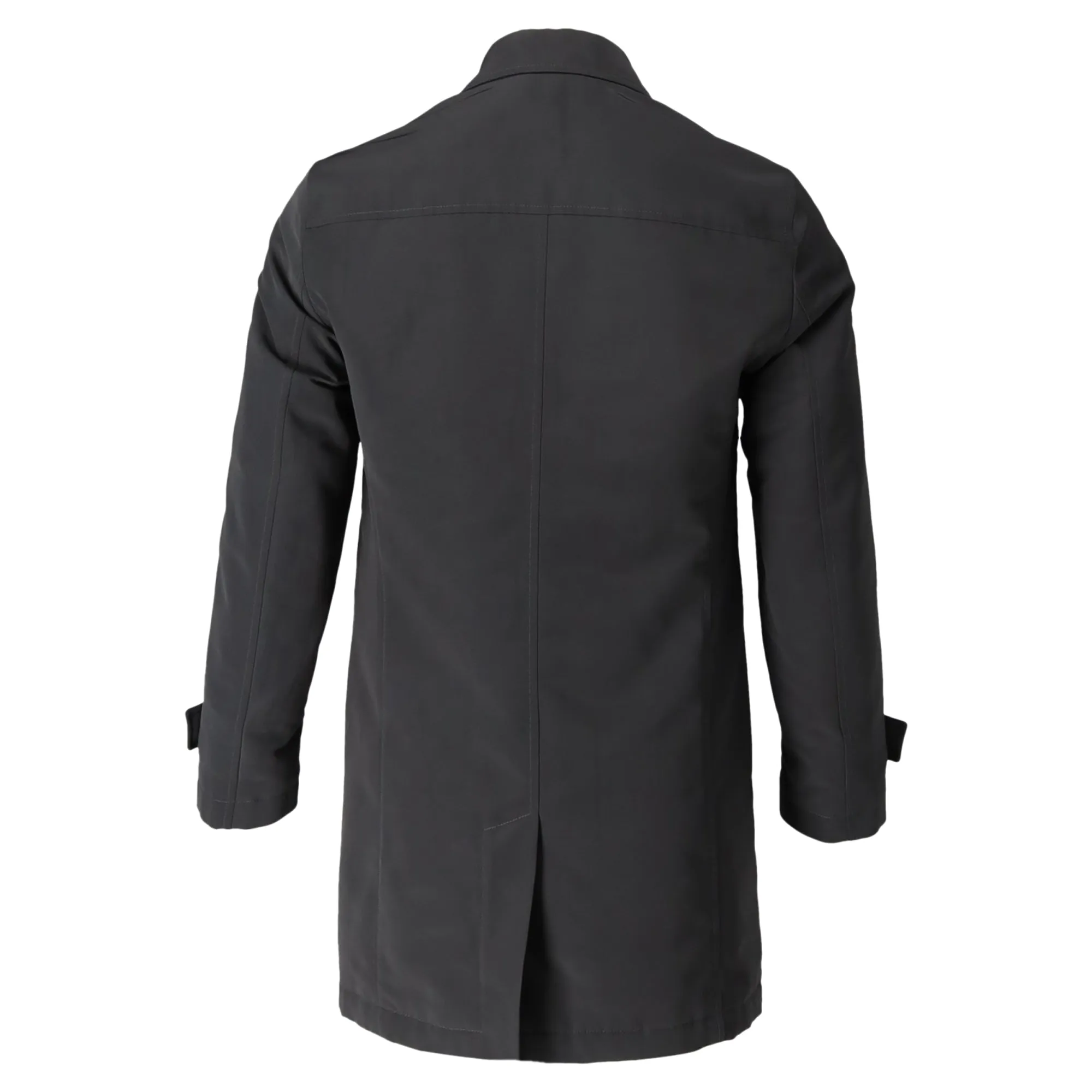 Boss Padded Mac Coat in Grey Cotton