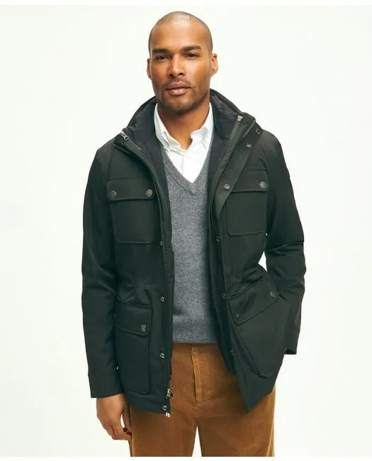 Brooks Brothers Men's 3-In-1 Down Tech Coat Black Brooks Brothers