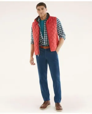 Brooks Brothers Men's Big & Tall Paddock Diamond Quilted Vest Red Brooks Brothers