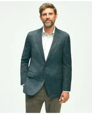 Brooks Brothers Men's Classic Fit Wool Plaid Sport Coat Blue Brooks Brothers