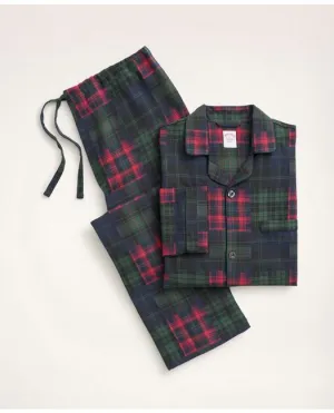 Brooks Brothers Men's Cotton Flannel Patchwork Pajamas Multicolor Brooks Brothers