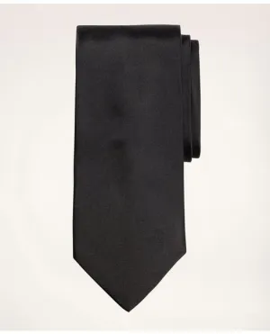 Brooks Brothers Men's Formal Silk Satin Tie Black Brooks Brothers