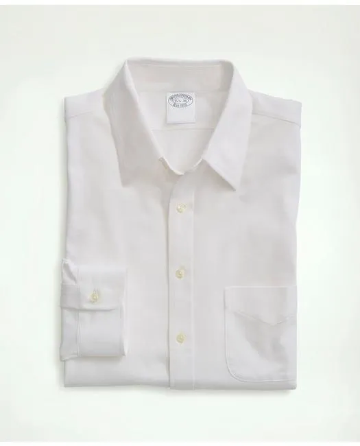 Brooks Brothers Men's Japanese Knit Dress Shirt White Brooks Brothers