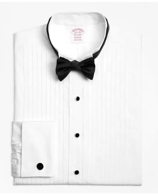 Brooks Brothers Men's Madison Fit Ten-Pleat Wing Collar Tuxedo Shirt White Brooks Brothers