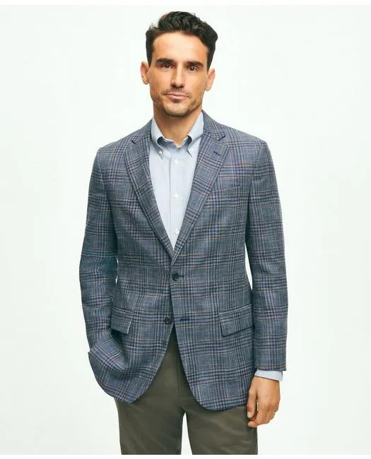 Brooks Brothers Men's Madison Traditional-Fit Hopsack Check Sport Coat Blue Brooks Brothers