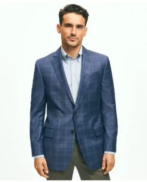 Brooks Brothers Men's Madison Traditional-Fit Merino Wool Plaid Sport Coat Navy Brooks Brothers