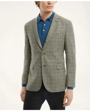 Brooks Brothers Men's Milano Slim-Fit Lambswool Multi-Plaid Sport Coat Beige Brooks Brothers