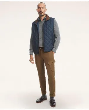 Brooks Brothers Men's Paddock Diamond Quilted Vest Navy Brooks Brothers
