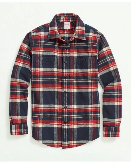 Brooks Brothers Men's Portuguese Flannel Shirt Jacket Navy Brooks Brothers