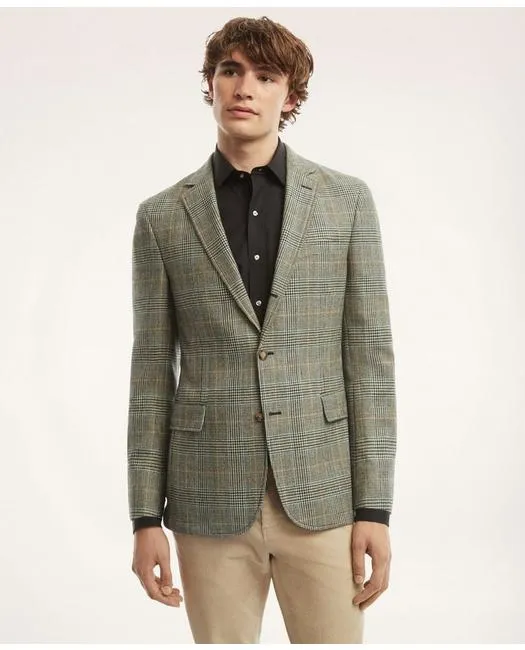 Brooks Brothers Men's Regent Classic-Fit Lambswool Multi-Plaid Sport Coat Beige Brooks Brothers