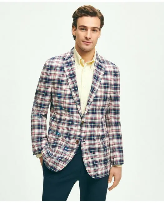 Brooks Brothers Men's Regent Classic-Fit Madras Sport Coat Ivory Brooks Brothers