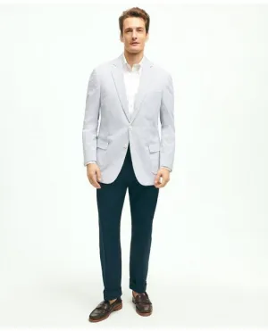 Brooks Brothers Men's Regent Classic-Fit Stretch Cotton Seersucker Sport Coat Blue Brooks Brothers