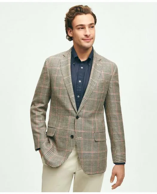 Brooks Brothers Men's Regent Classic-Fit Wool-Silk-Linen Hopsack Sport Coat Multicolor Brooks Brothers