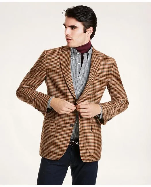 Brooks Brothers Men's Regent Fit Multi-Check Sport Coat Brown Brooks Brothers