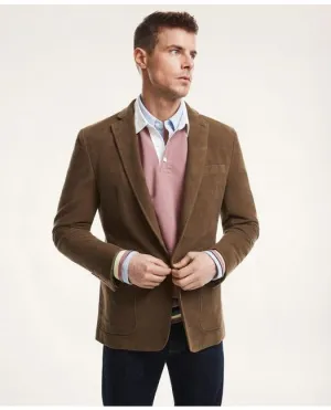 Brooks Brothers Men's Regent Fit Stretch Cotton Moleskin Sport Coat Olive Brooks Brothers