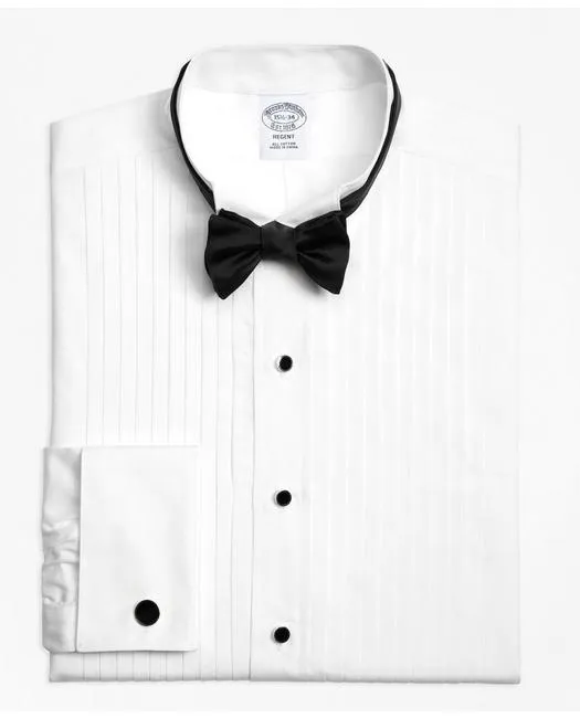 Brooks Brothers Men's Regent Fit Ten-Pleat Wing Collar Tuxedo Shirt White Brooks Brothers