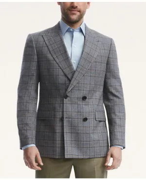 Brooks Brothers Men's Regent Regular-Fit Double-Breasted Sport Coat Blue/Grey Brooks Brothers