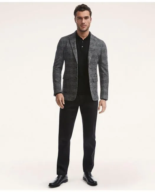Brooks Brothers Men's Regent Regular-Fit Knit Check Sport Coat Grey Brooks Brothers