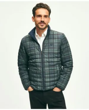 Brooks Brothers Men's Reversible Black Watch Tartan Puffer Jacket Green Brooks Brothers