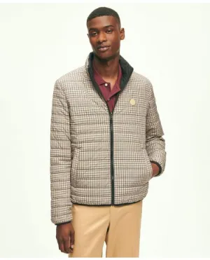 Brooks Brothers Men's Reversible Guncheck Puffer Jacket Brown Brooks Brothers