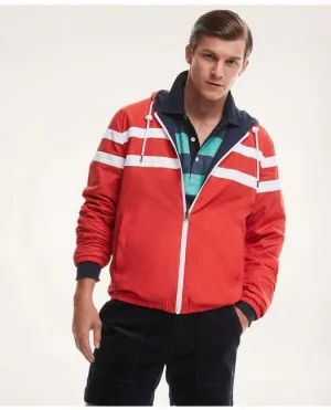 Brooks Brothers Men's Reversible Water-Repellent Zip Hoodie Red Brooks Brothers