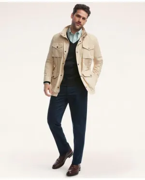 Brooks Brothers Men's Safari Jacket In Water-Repellent Ripstop Dark Beige Brooks Brothers