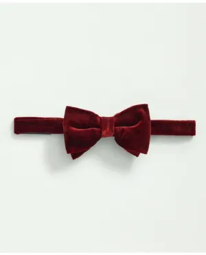 Brooks Brothers Men's Silk Blend Velvet Bow Tie Dark Red Brooks Brothers