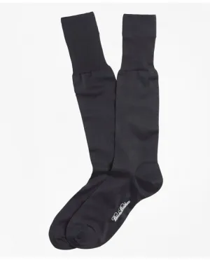 Brooks Brothers Men's Silk Formal Hose Black Brooks Brothers