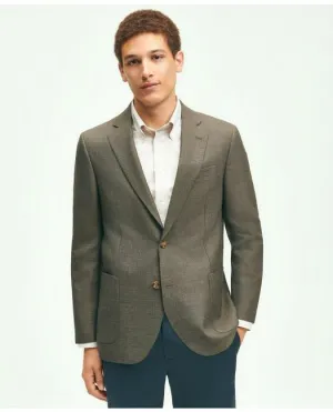 Brooks Brothers Men's Slim Fit Wool Hopsack Patch Pocket Sport Coat Brown Brooks Brothers