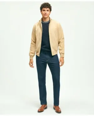 Brooks Brothers Men's Suede Bomber Jacket Light Beige Brooks Brothers