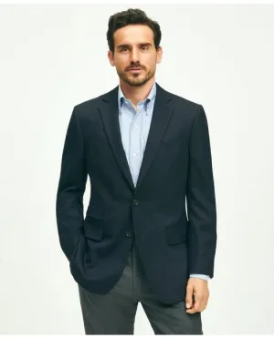 Brooks Brothers Men's Traditional Fit Stretch Wool Hopsack Blazer Navy Brooks Brothers