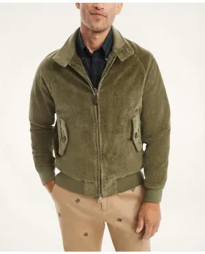 Brooks Brothers Men's Wide Wale Corduroy Harrington Jacket Olive Brooks Brothers