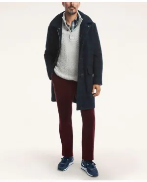 Brooks Brothers Men's Wool Double-Face Duffel Coat Navy/Green Brooks Brothers