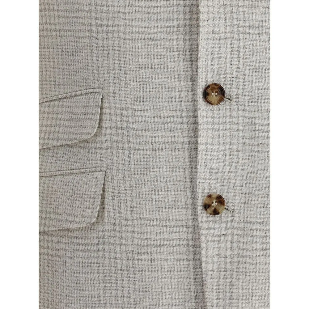 Brunello Cucinelli Single-breasted check Men's Blazer
