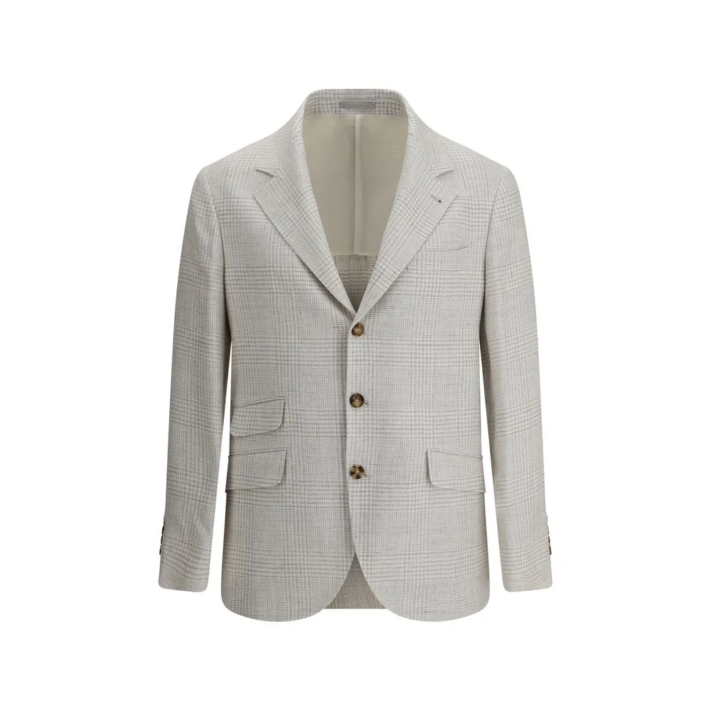 Brunello Cucinelli Single-breasted check Men's Blazer